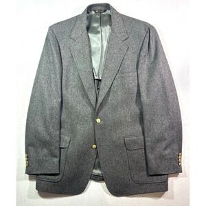 mens gray Vintage‎ 90s Van Julian soft tweed blazer jacket sport suit coat 44L